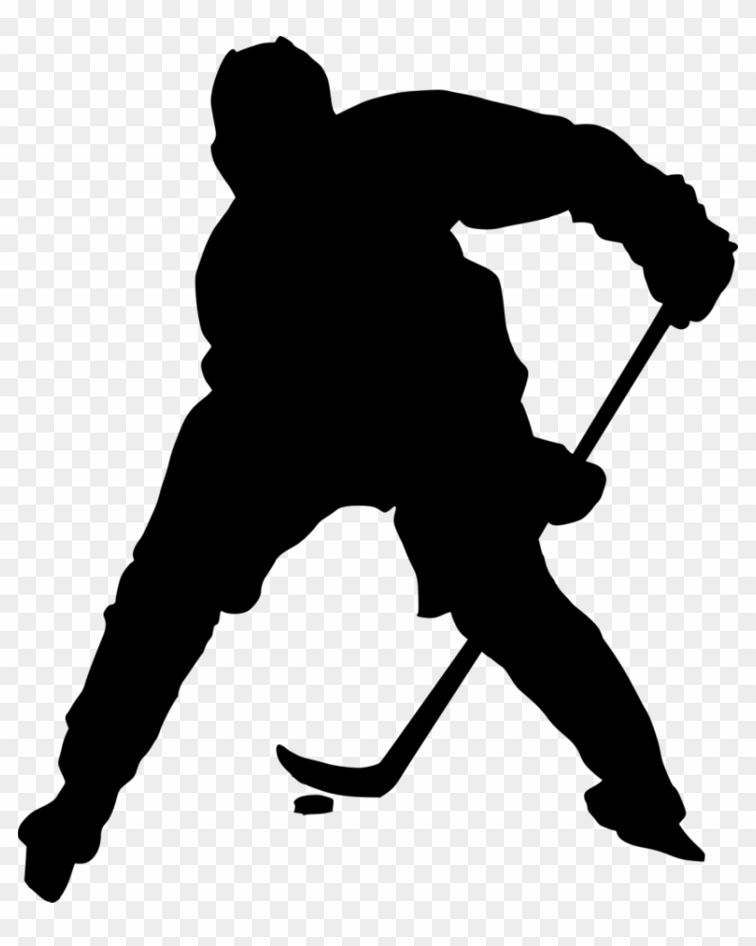 Png File Size - Hockey Silhouette Transparent Background Clipart #2251464