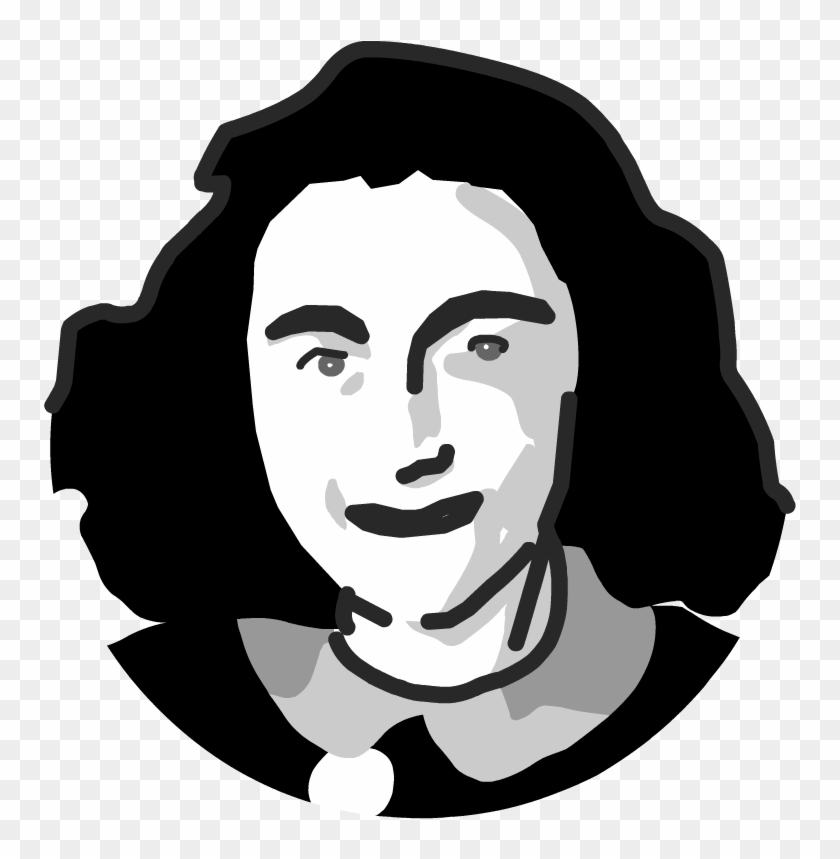 Silhouette Of Anne Frank Clipart #2251890