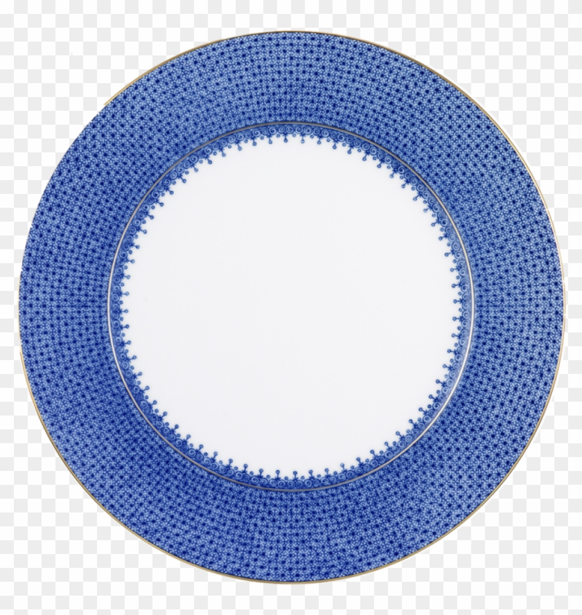 S1705b - - Mottahedeh Blue Lace Service Plate Clipart