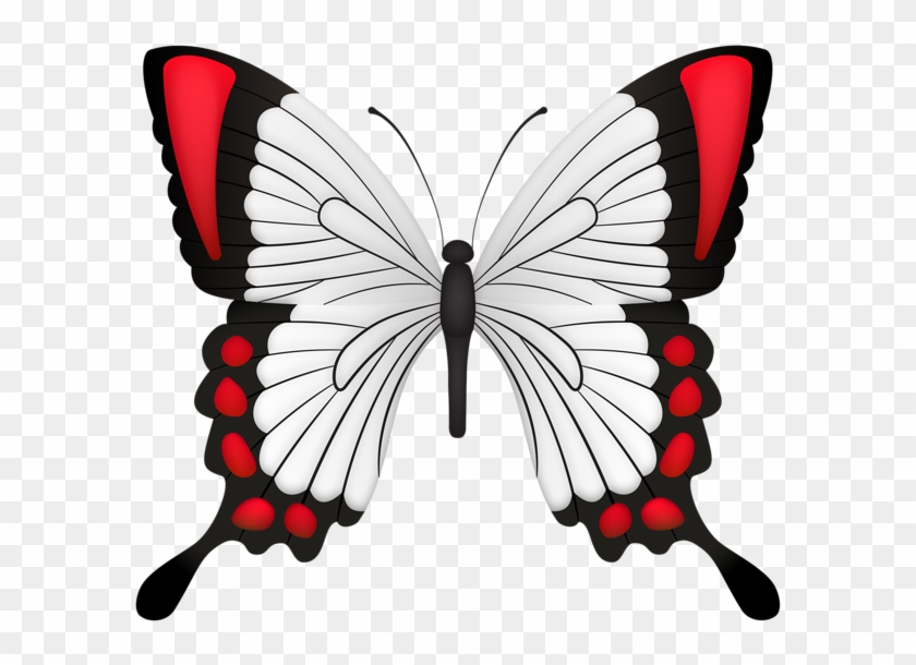 Red Butterfly Deco Clipart Image - Papilio - Png Download #2252532