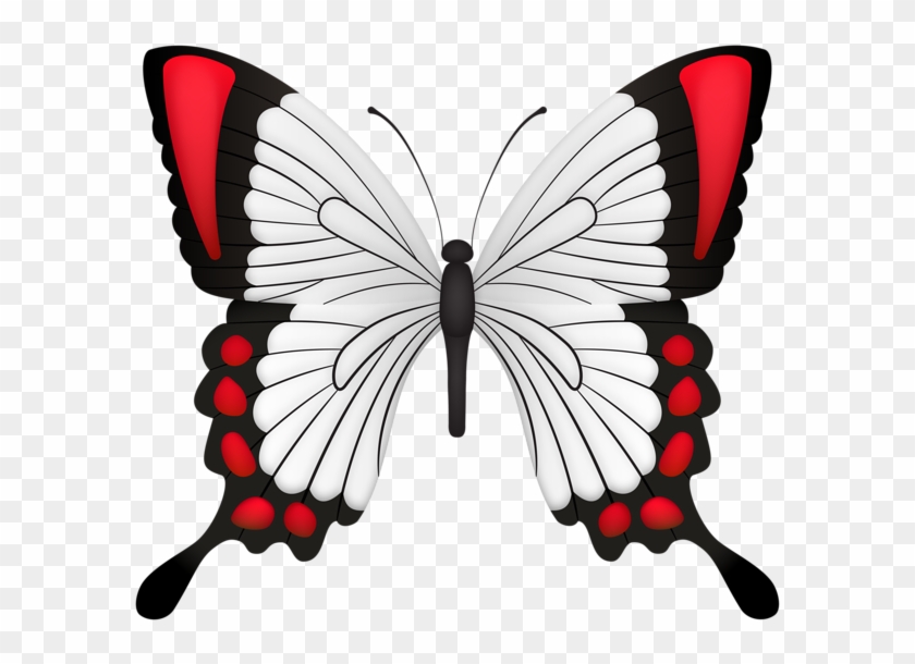 Red Butterfly Deco Clipart Image - Papilio - Png Download #2252532