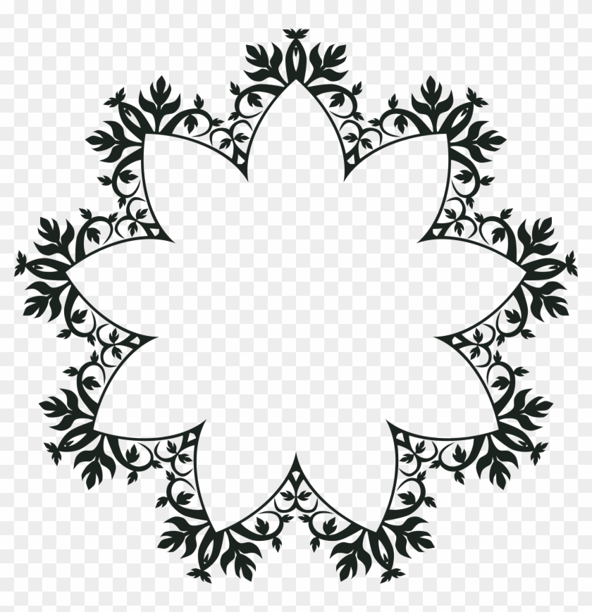 747 X 750 4 - Round Vintage Frame Drawing Clipart