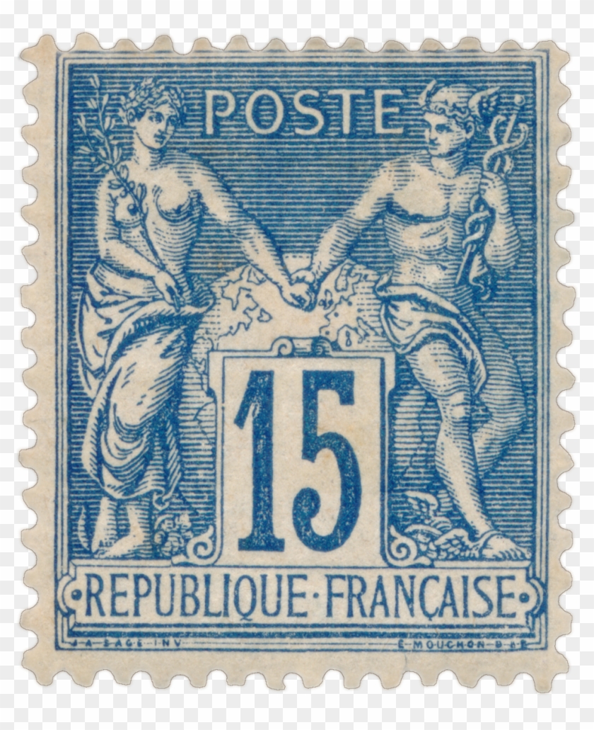 Type Sage - Old French Stamps Clipart