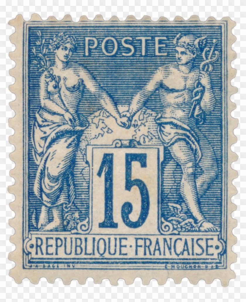 Type Sage - Old French Stamps Clipart #2253109
