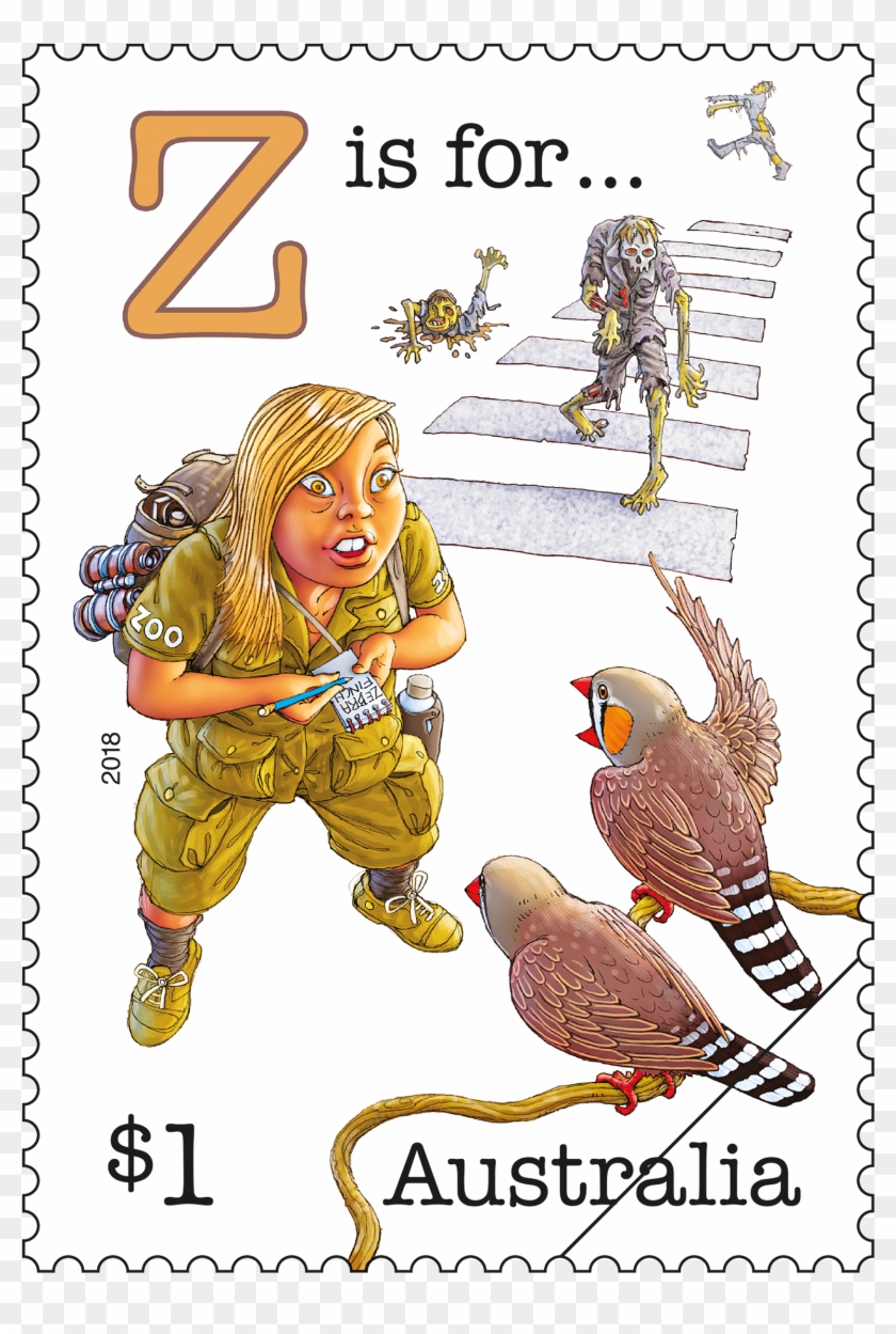Fair Dinkum Aussie Alphabet Part 4 Z Stamp - 2018 Postage Stamps Australia Clipart