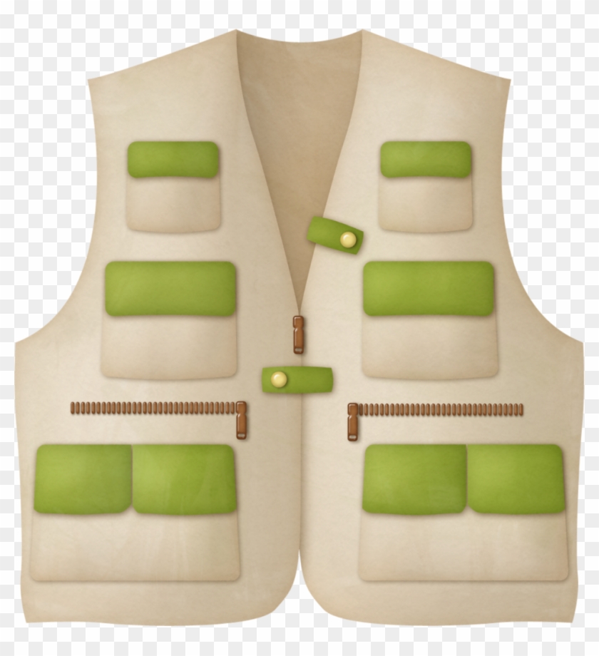 Fishing Jacket Fish Clipart, Fish Camp, Fishing Jacket, - Clip Art Fishing Vest - Png Download #2253307