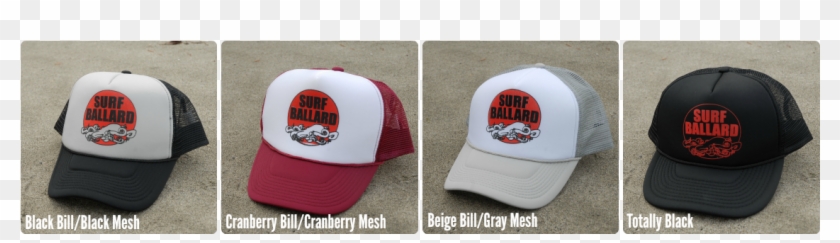 Surf Ballard Screen Printed Logo Trucker Hats - Baseball Cap Clipart