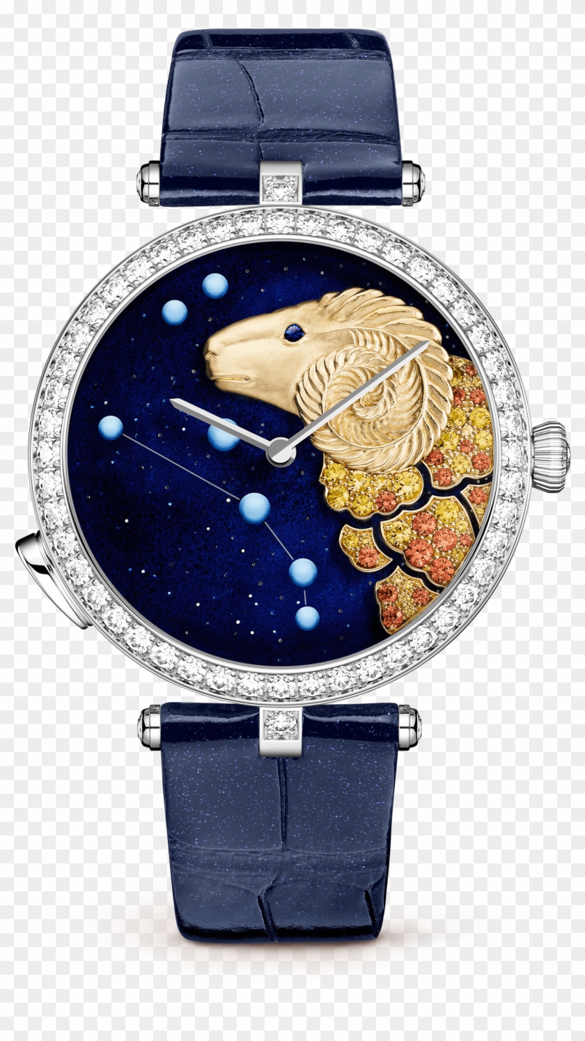 Lady Arpels Zodiac Lumineux Aries Watch - Van Cleef Zodiac Watch Clipart #2254062