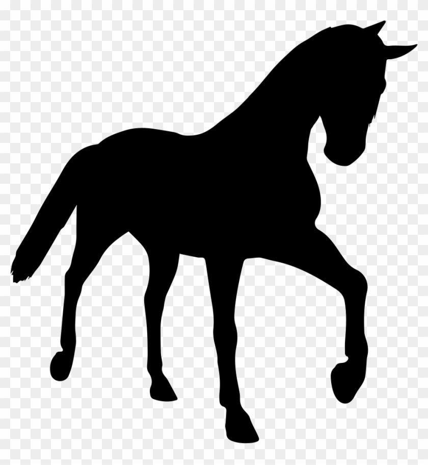 Horse Young Black Silhouette In Perspective Comments - Perspective And Silhouette Clipart