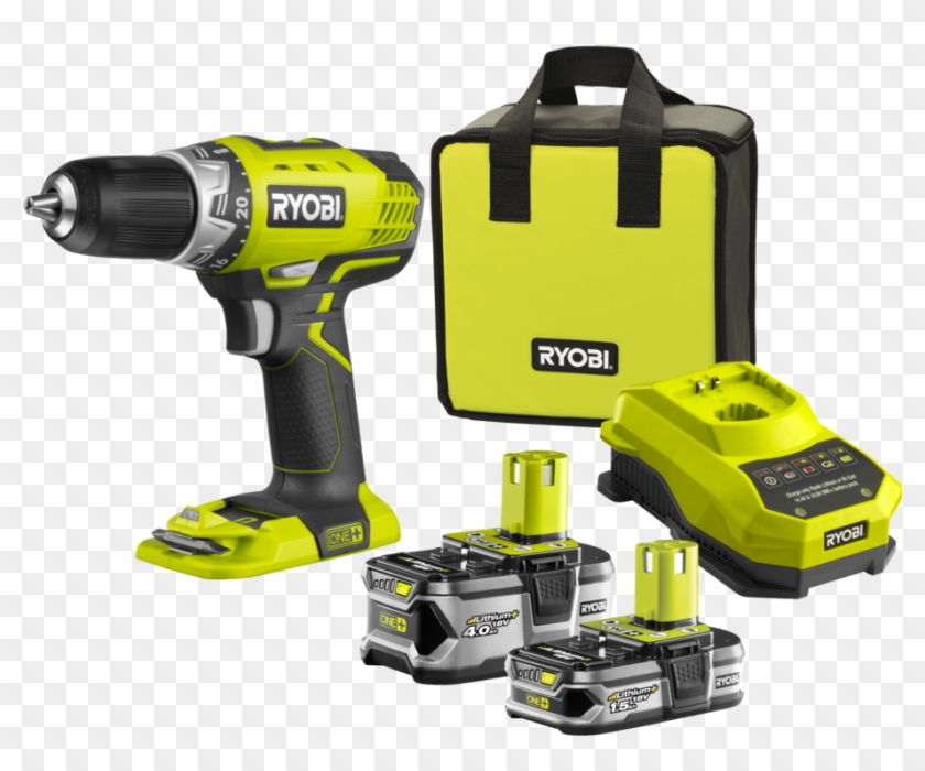 739218 - Ryobi Cordless Drill Set Clipart