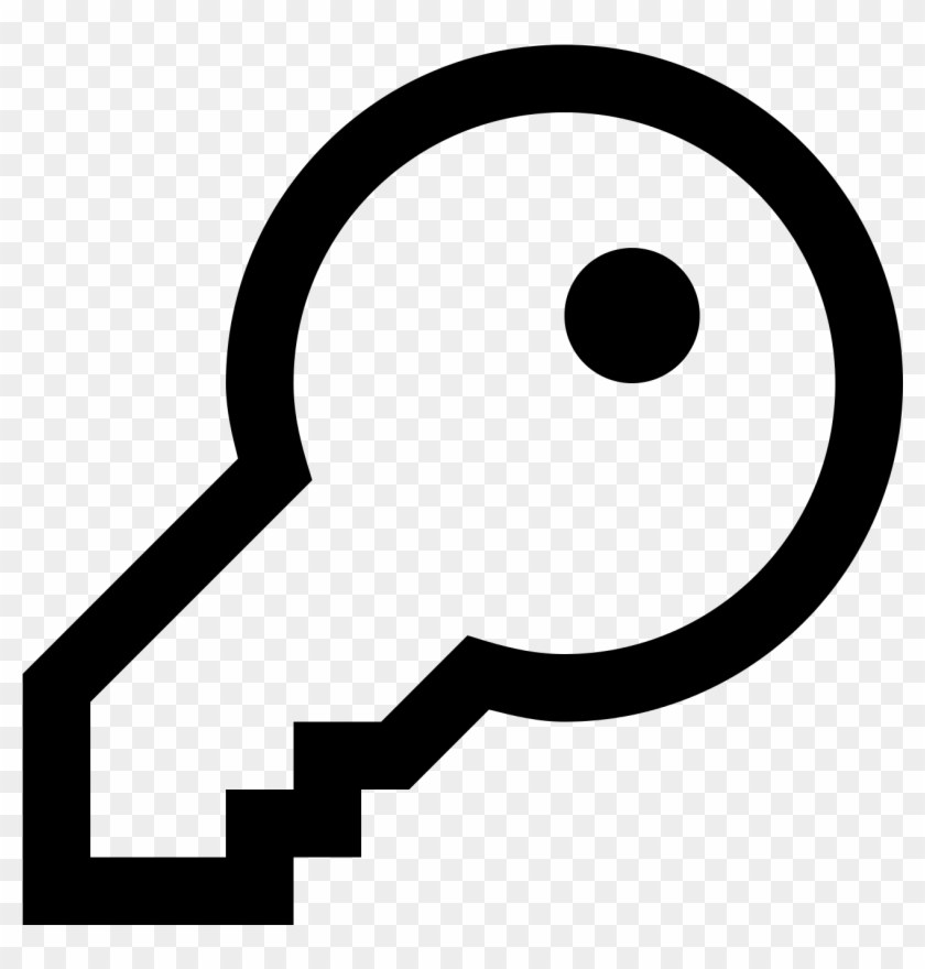 Key Icon - Key Black And White Hd Clipart