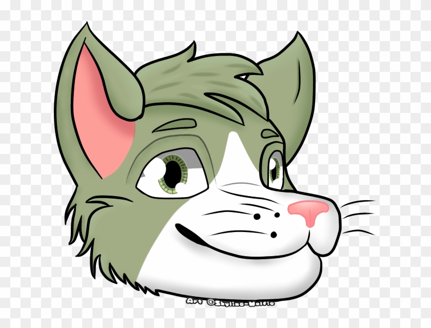 Green Kitty , Png Download - Cartoon Clipart #2256224