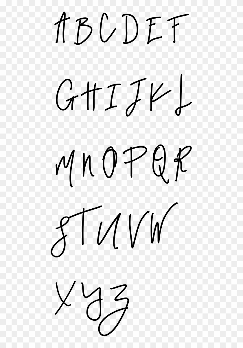 Needle & Thread Uppercase Bold Specimen - Handwriting Clipart