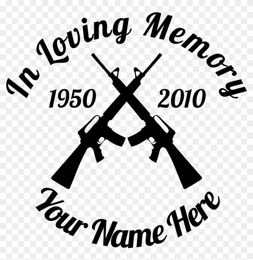 Cross Rifles Clipart - Loving Memory Sticker - Png Download