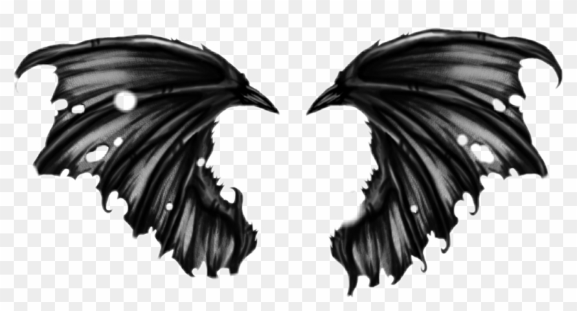 #demon #wings Demonwings - Realistic Drawing Dragon Wings Clipart #2257720