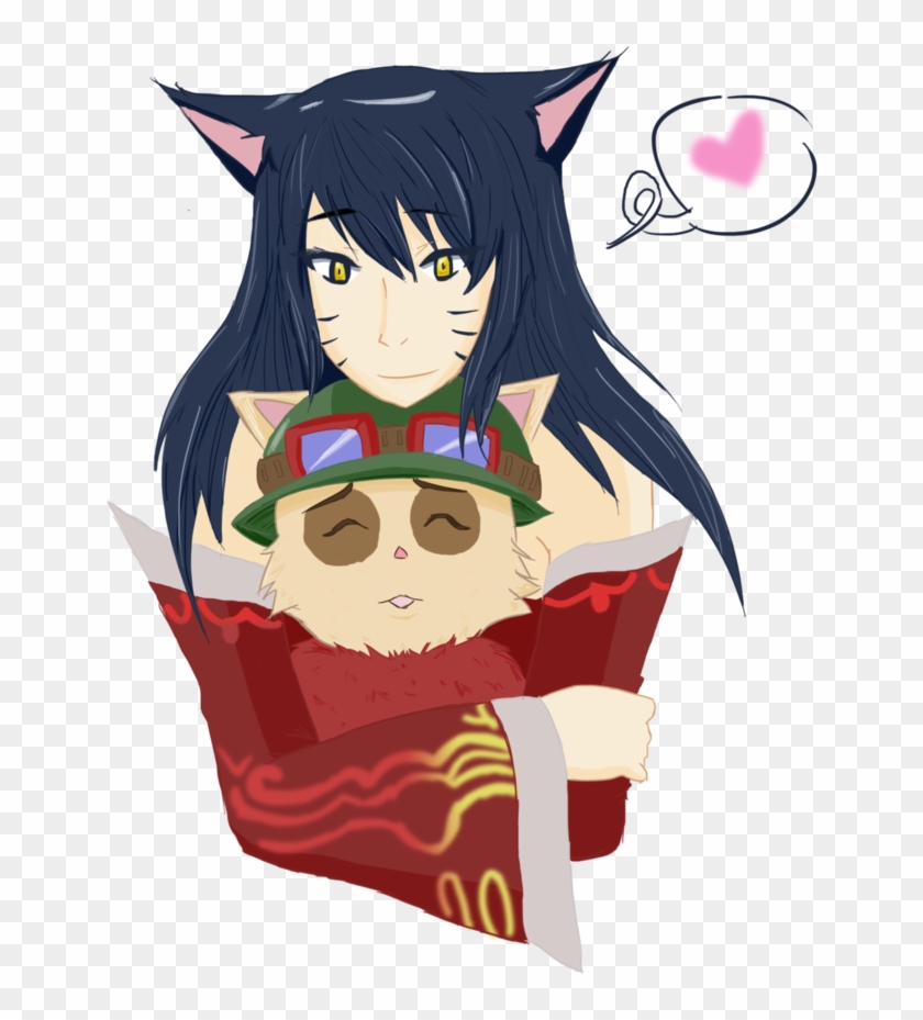 Ahri And Teemo By Sukebenee Clipart