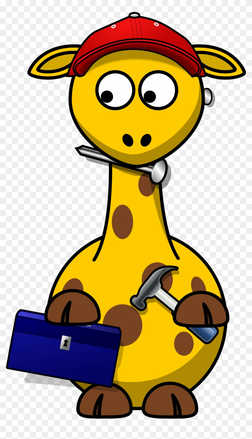 This Free Icons Png Design Of Giraffe Secret Agent - Cartoon Animals Clipart Transparent Png #2258368