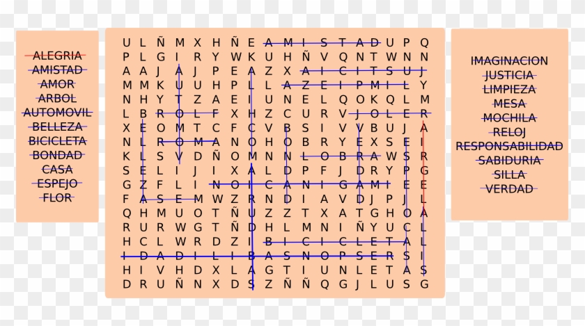 Imagen Sopa De Letras - Find The Words Puzzle Easy Clipart #2258843