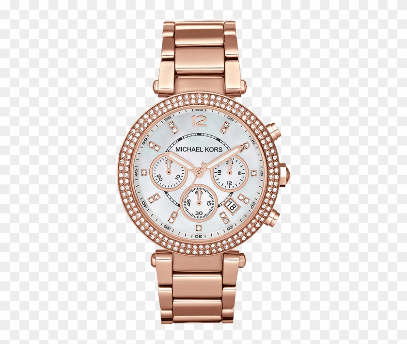 Michael Kors Parker - Michael Kors Rose Gold Watch Clipart #2259071