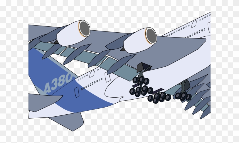 Aircraft Clipart Airbus A380 - Airbus A380 Vector File - Png Download