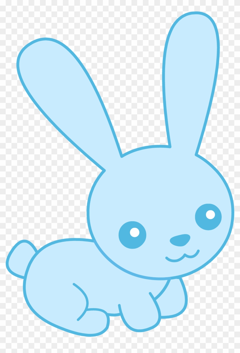 Freeuse Stock Blue Bunny Free Clip Art - Bunny Clip Art Blue - Png Download