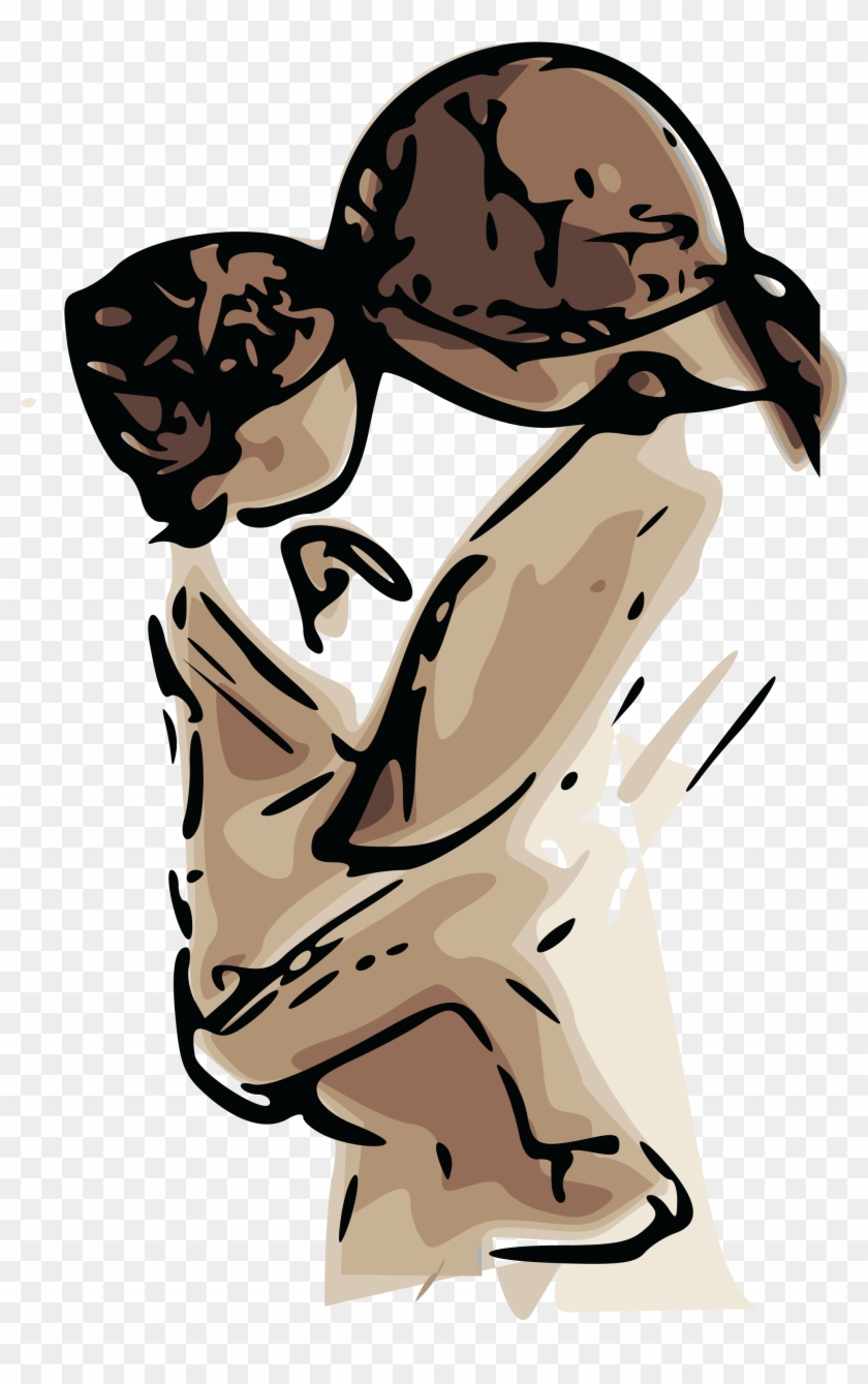 Free Clipart Of A Mom And Baby With Space For Text - Mother Transparent - Png Download #2260149