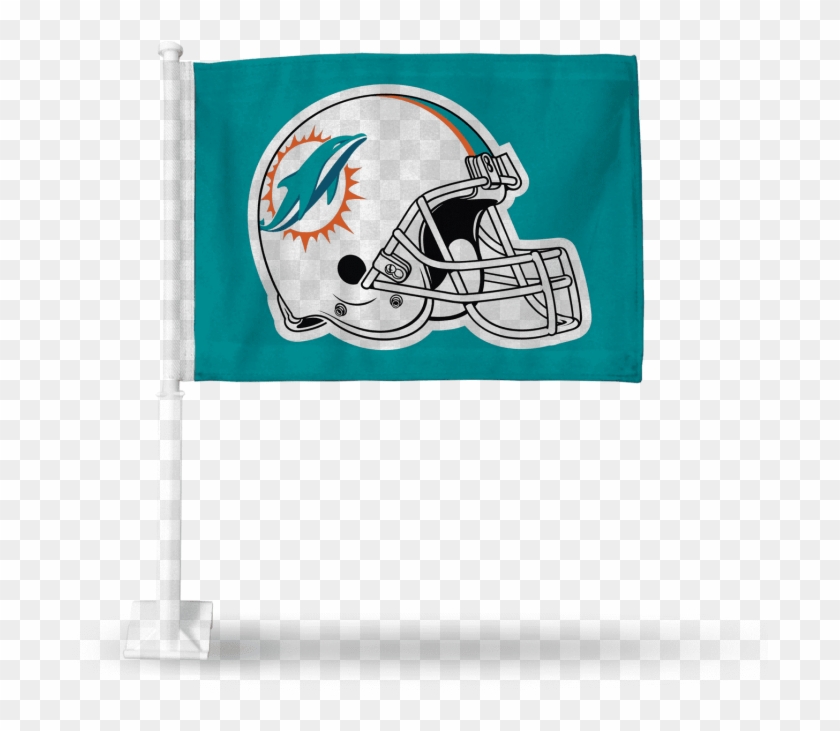 Miami Dolphins Helmet Car Flag - Miami Dolphins Helmet Logo Clipart