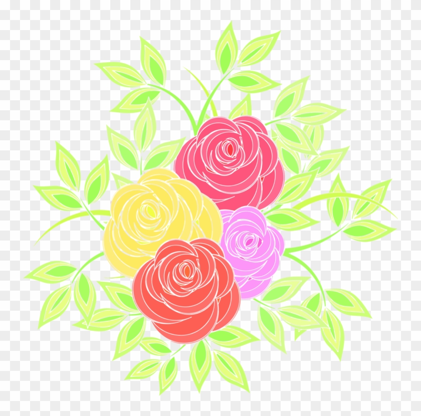 Garden Roses Cabbage Rose Pink Cut Flowers Sweet Scented - Floribunda Clipart #2261216