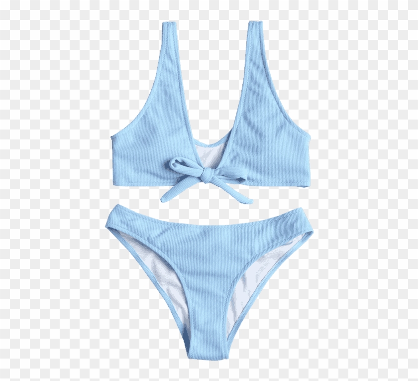Bowtie Ribbed Scrunch Butt Bikini - Swimsuit Bottom Clipart