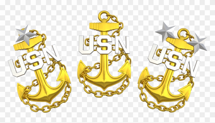 Navy Chief Anchor Set - Navy Chief Fouled Anchors Clipart