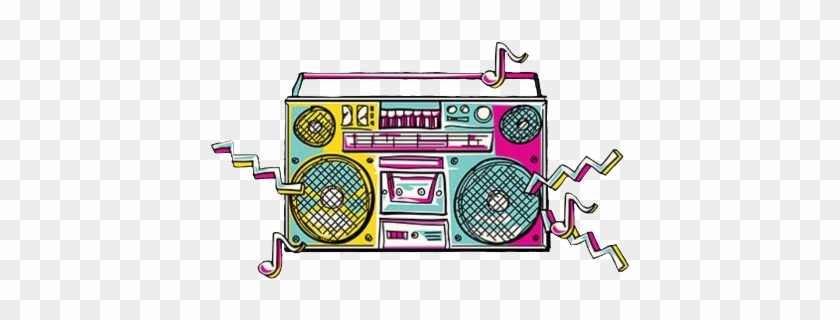 Scthe80s The80s Boombox 80s Freetoedit - Transparent 80s Boombox Clipart - Png Download