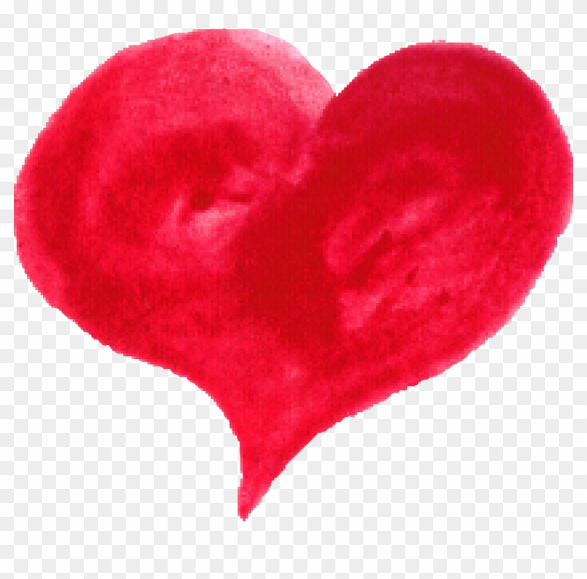 10 Red Watercolor Heart Png Transparent Onlygfx Com - Watercolor Hearts Transparent Background Clipart #2262647