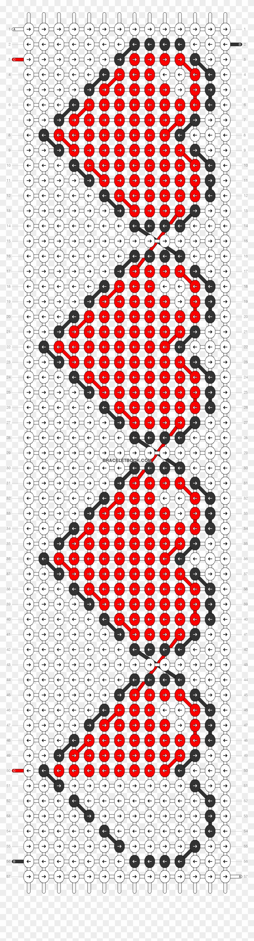 8-bit Heart Friendship Bracelet Pattern Clipart