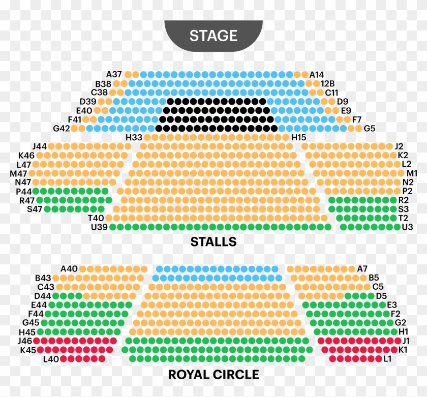 Prince Of Wales Theatre Seating Map - Prince Of Wales Theatre Seating Plan Clipart