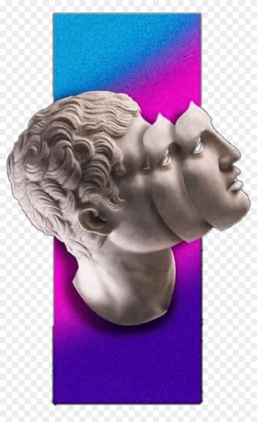 More Tumblr Vaporwave Glitch Png - Bust Clipart #2263770