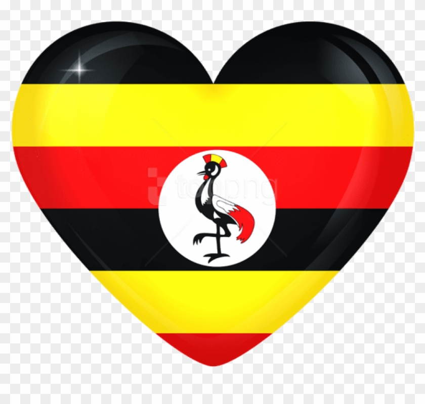 Free Png Download Uganda Large Heart Flag Clipart Png - Round Uganda Flag Transparent Png #2264702