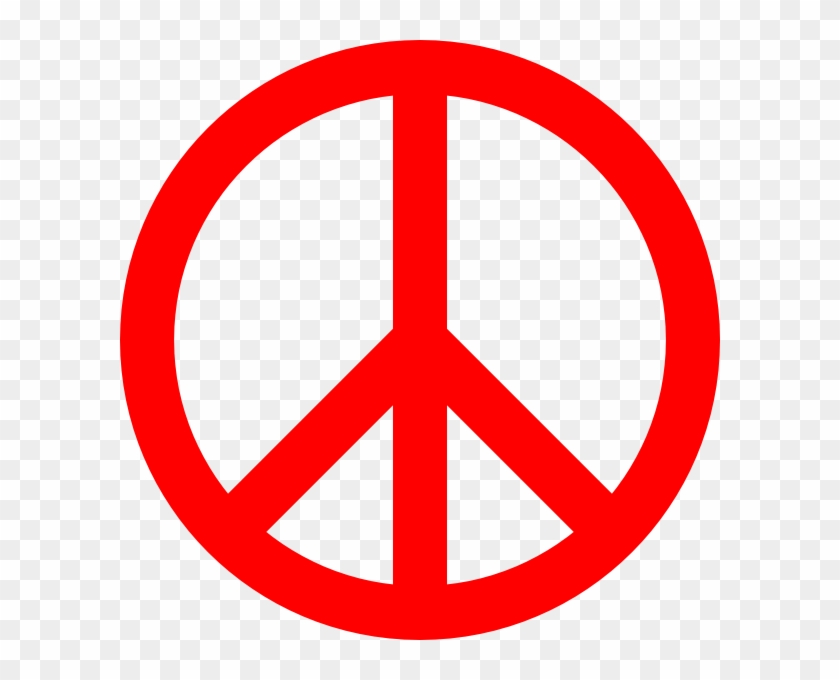 Clipart Png Peace - Red Peace Sign Transparent Png #2264734
