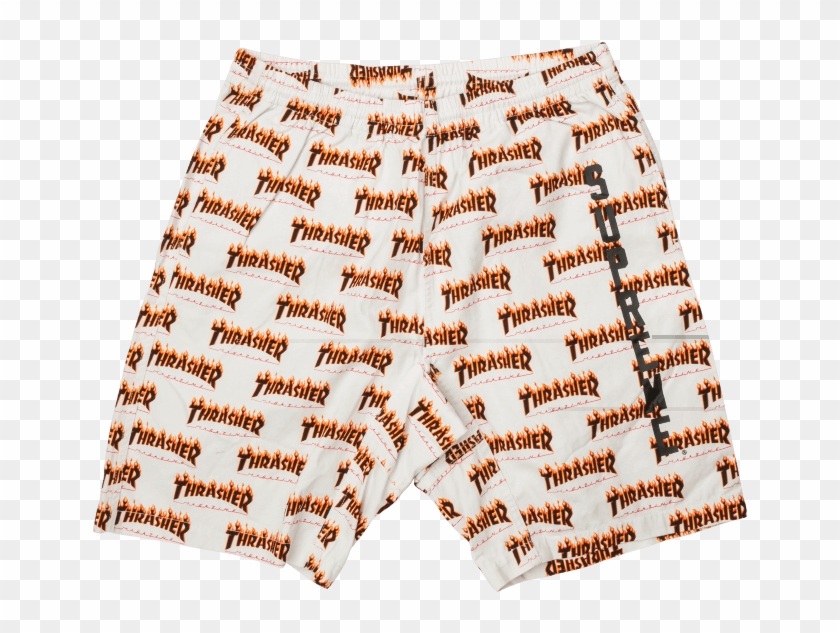 Supreme , Png Download - White Supreme Thrasher Shorts Clipart