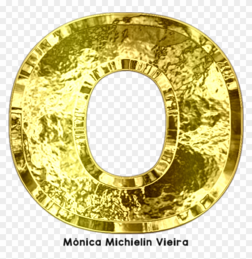Alfabeto De Ouro Em Formato Png - Circle Clipart