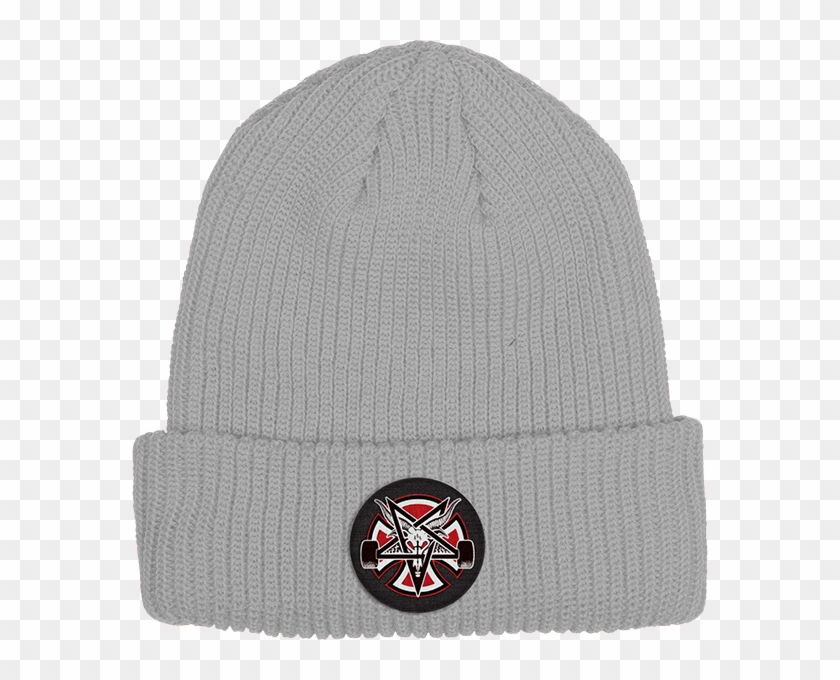 Inde Thrasher Pentagram Cross Beanie Heather Grey - Beanie Clipart