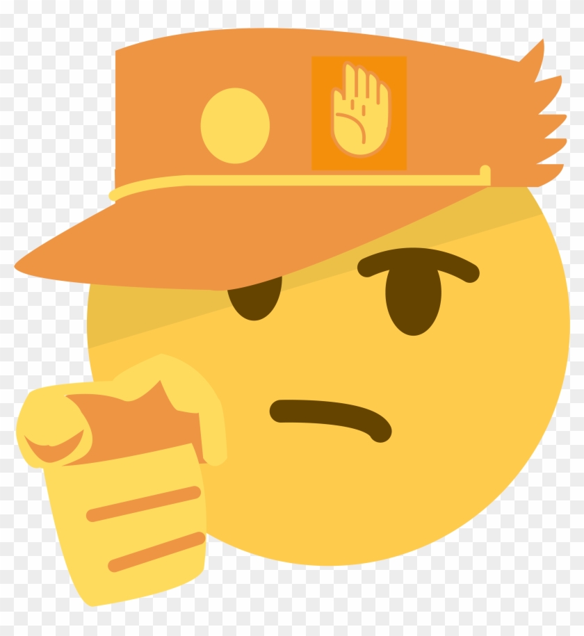 High Definition Jotaro Think - Jojo Thinking Emoji Clipart