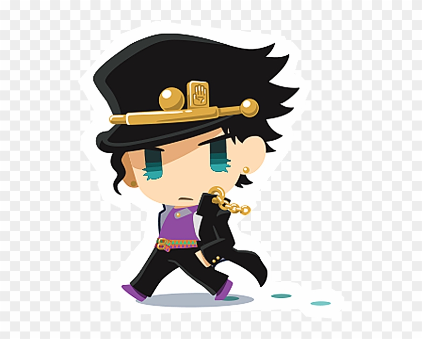 , Jojo Sd Jotaro And Star Platinum, - Jotaro Pitter Patter Pop Clipart #2265633