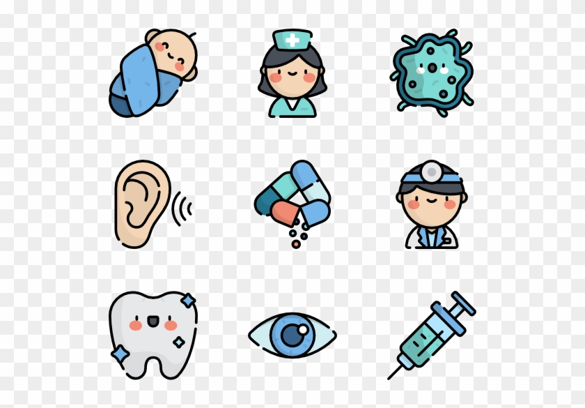 Hospital - Kawaii Icon Family Clipart
