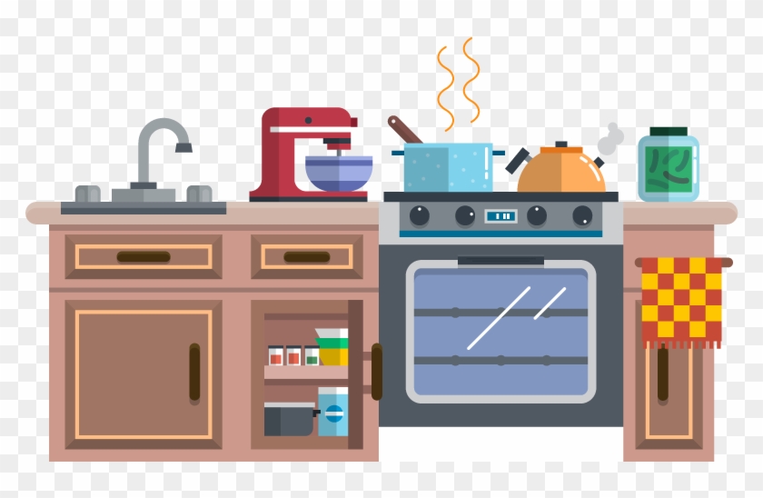 Kitchen Png Transparent Image - Cartoon Kitchen Png Clipart