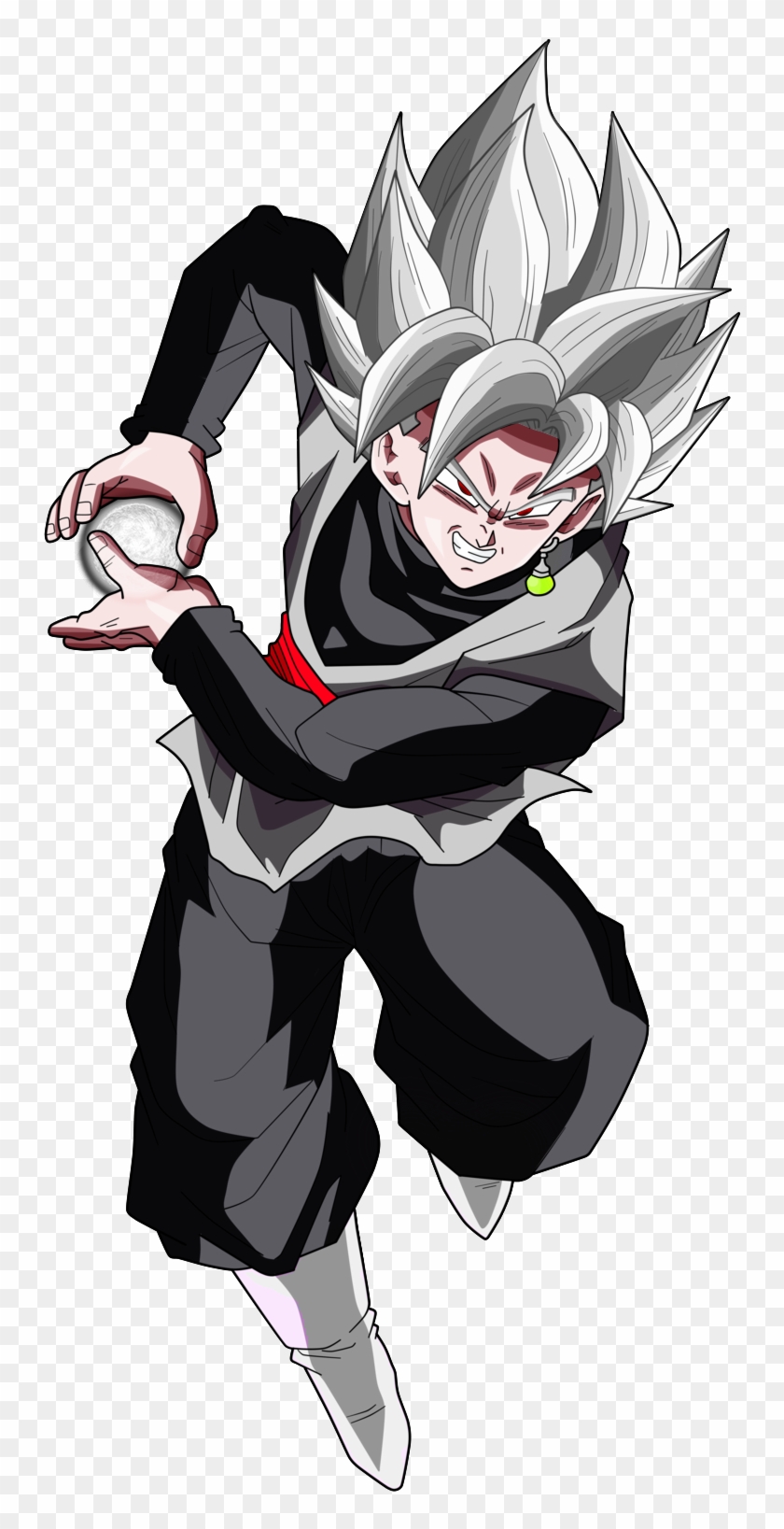 Black Goku Ssj White - Goku Black Rose Kame Hame Ha Clipart #2266944