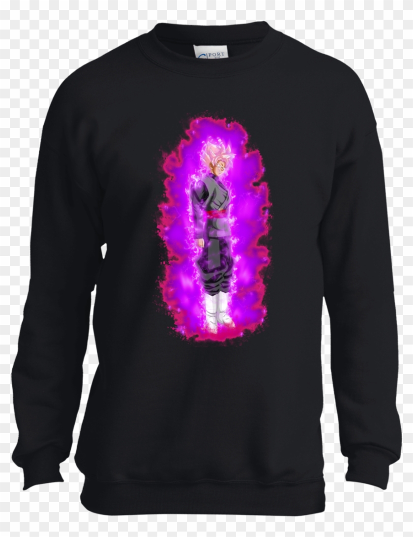 Goku Black Ssj Rose V4 Power - Black Crewneck Mockup Clipart #2266984