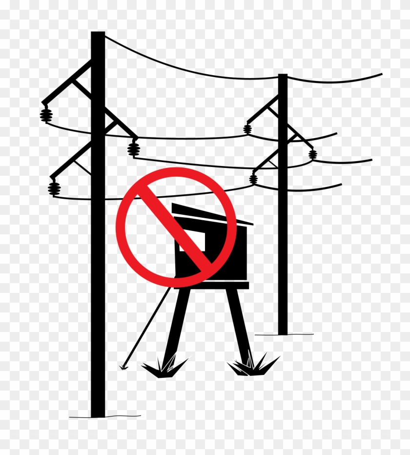 Deer Stand Too Close To Power Lines Clipart #2267338