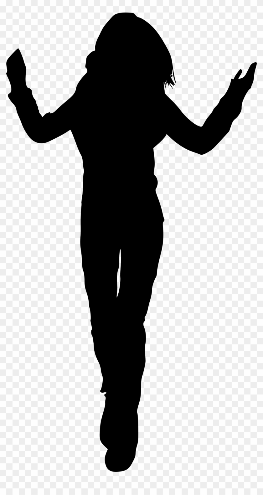Free Download - Silhouette Hip Hop Dancer Girl Clipart