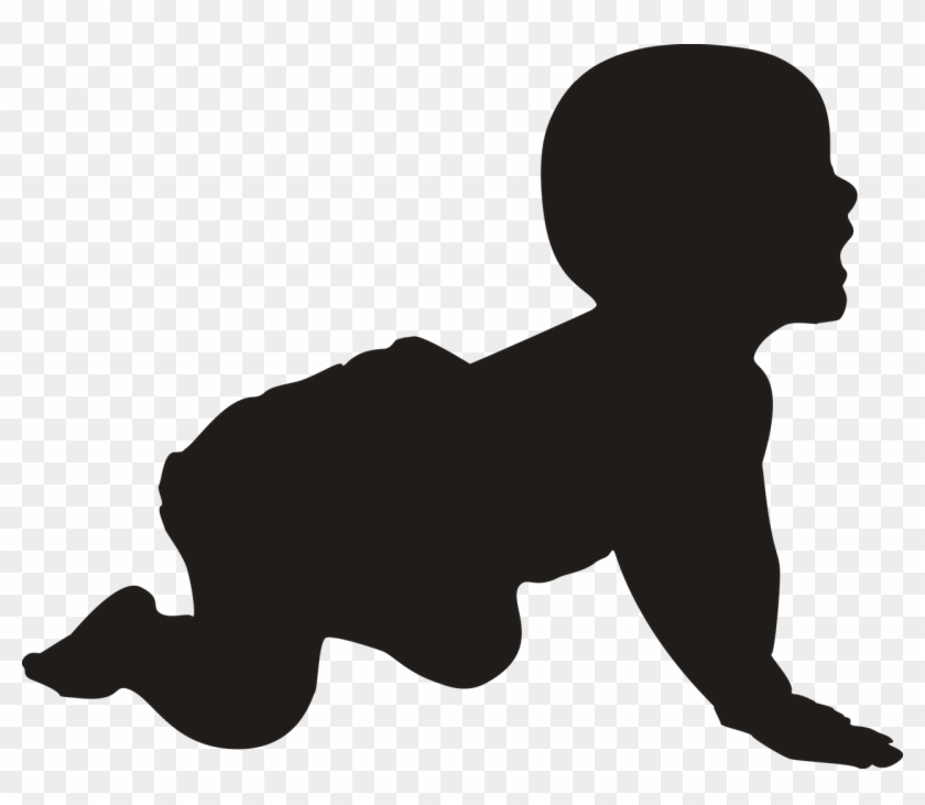 Naptip Nabs Woman For Selling Her Newborn - Baby Crawling Silhouette Clipart #2267460