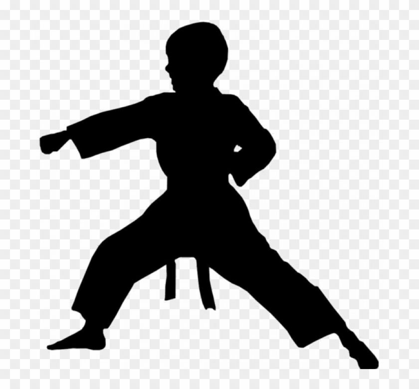 Silhouette Karate Clip Art - Png Download